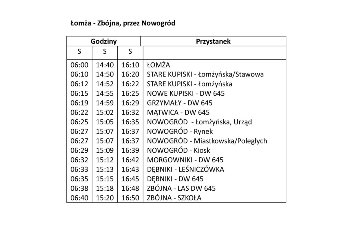 Rozkład jazdy
