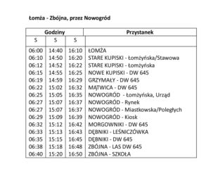 Rozkład jazdy