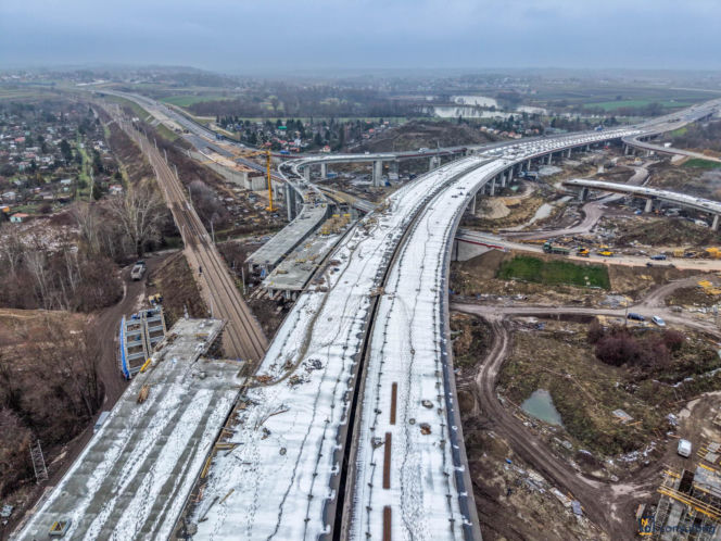 Budowa węzła Mistrzejowce na S7 w Krakowie