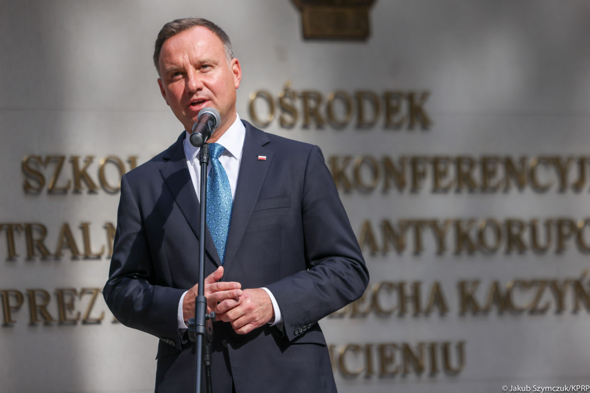 Lucień. Andrzej Duda z małżonką pod Gostyninem. Ważna uroczystość CBA [WIDEO, ZDJĘCIA]