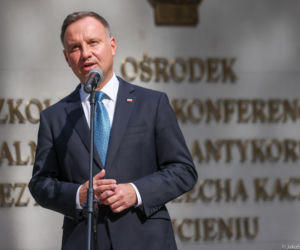 Lucień. Andrzej Duda z małżonką pod Gostyninem. Ważna uroczystość CBA [WIDEO, ZDJĘCIA]