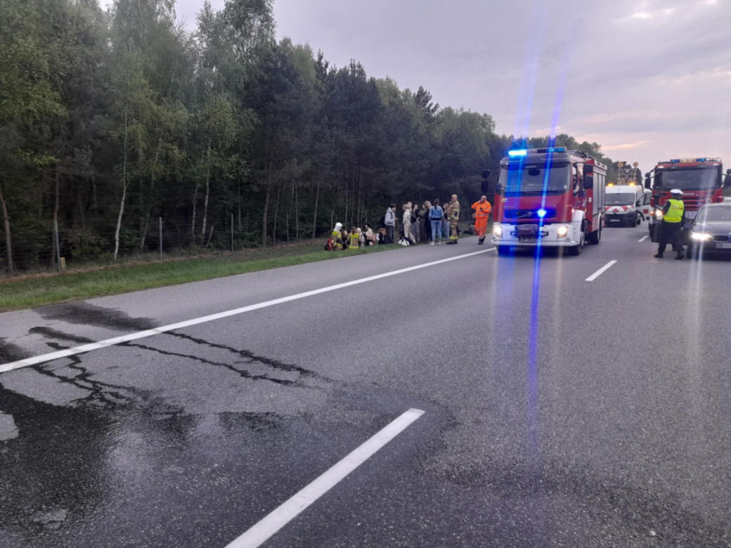 Autobus spłonął na A4. Dantejskie sceny na Opolszczyźnie