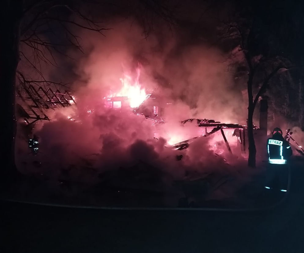 Pożar strusiej fermy w Bukwałdzie koło Olsztyna 