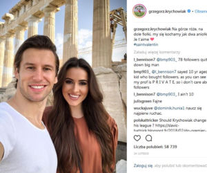 Grzegorz Krychowiak i Celia Jaunat