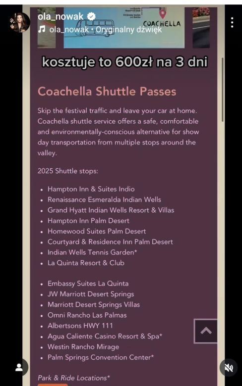 Polska influencerka pojechała na festiwal Coachella. Tyle kosztowała ją impreza. Lepiej usiądźcie! 
