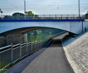 Ścieżka dla rowerów pod mostem Szczytnickim