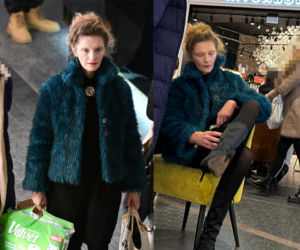 Agata Buzek przebiera się przy ludziach. Najpierw pączki, później zapas papieru toaletowego. ZDJĘCIA