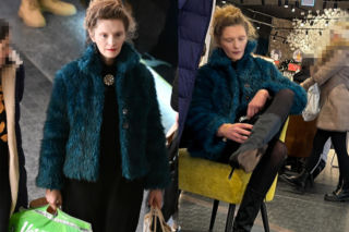 Agata Buzek przebiera się przy ludziach. Najpierw pączki, później zapas papieru toaletowego. ZDJĘCIA