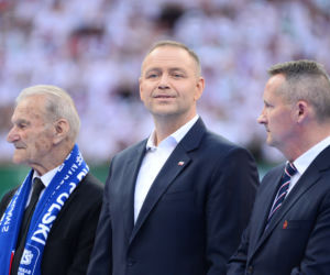 Karol Nawrocki i ceremonia po finale Pucharu Polski