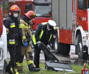 Zderzenie ciężarówki ze śmieciarką