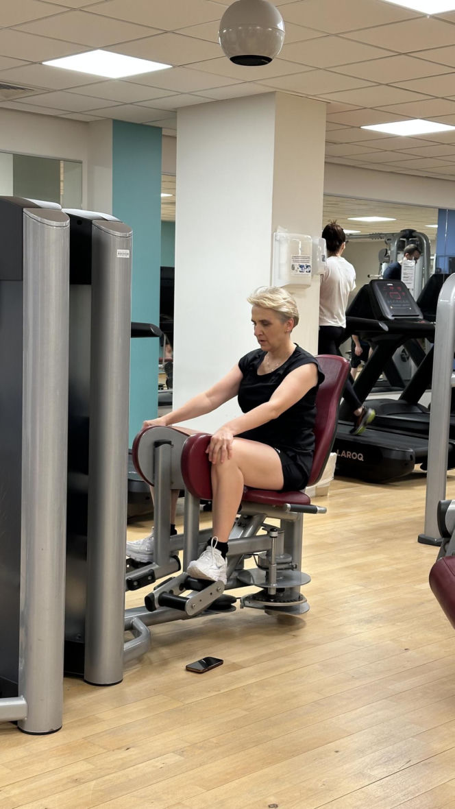 Joanna Scheuring-Wielgus na siłowni