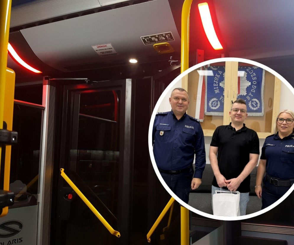 W środku nocy w samych bokserkach jechał autobusem z dzieckiem na rękach. Interweniował kierowca