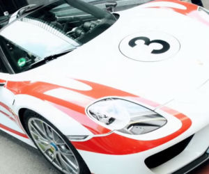 Maria Szarapowa i Mark Webber w Porsche 918 Spyder