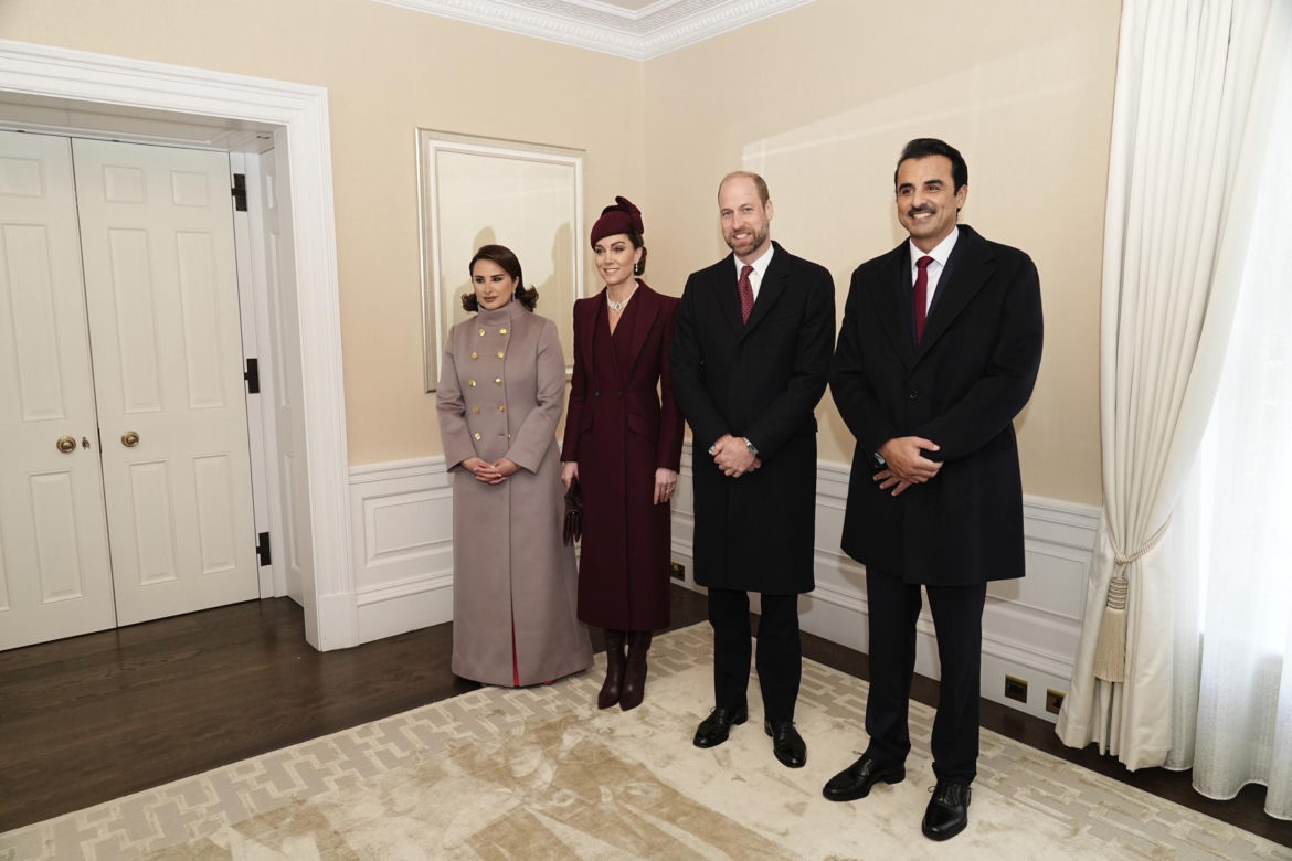 Kate z emirem Kataru w Londynie