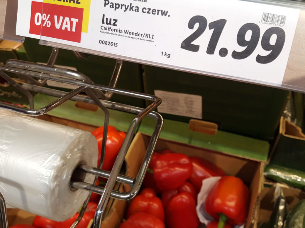 Ceny warzyw szokują! Kilogram papryki żółtej w markecie w Lesznie kosztuje 35 złotych