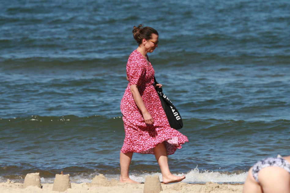 Katarzyna Herman na plaży