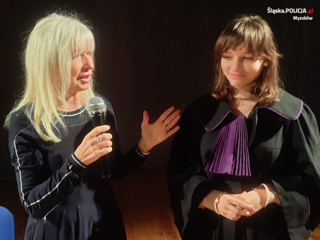 Sędzia Anna Maria Wesołowska spotkała się z myszkowską młodzieżą