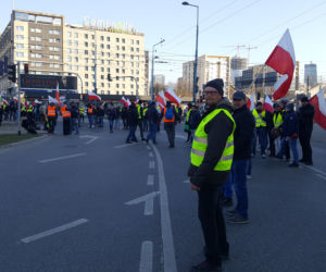 Protest rolników w centrum Warszawy