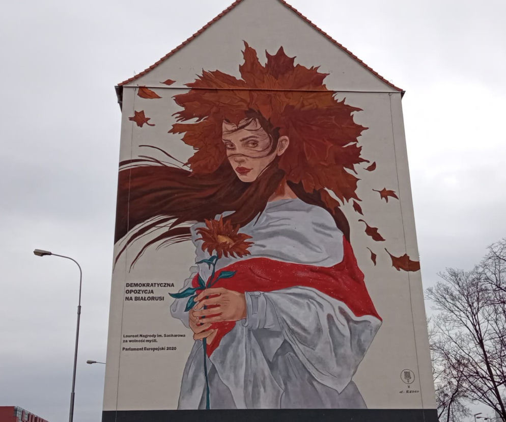 Mural we Wrocławiu przy ul. Legnickiej już gotowy! Upamiętnia protesty na Białorusi