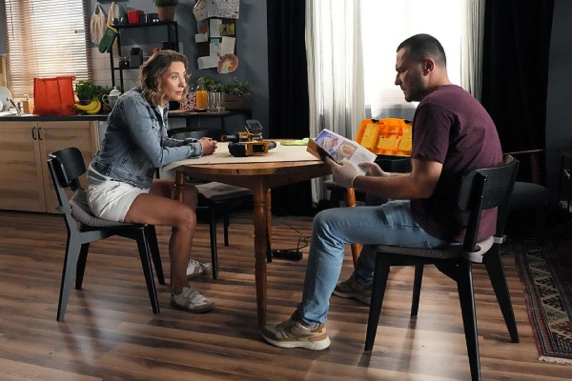 Barwy szczęścia odc. 3301. Damian Wójcik (Michał Lesień-Głowacki), Beata (Anita Jancia)