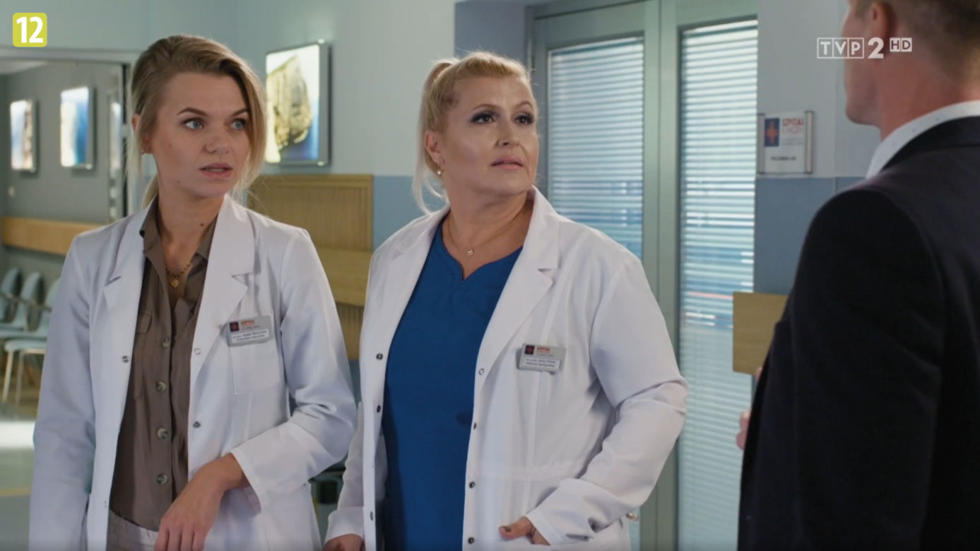Na dobre i na złe, odc. 825: Agata (Emilia Komarnicka-Klynstra), Alina Fisher (Katarzyna Skrzynecka), Maks Beger (Tomasz Ciachorowski)