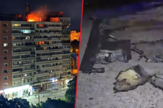 Dron uderzył w blok mieszkalny w Rumunii. Wybuchł pożar, są ranni