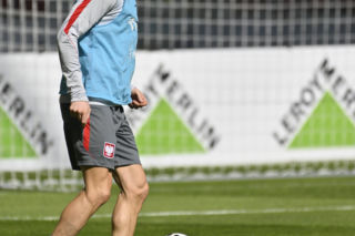 Trening reprezentacji Polski przed meczem ze Szwecją