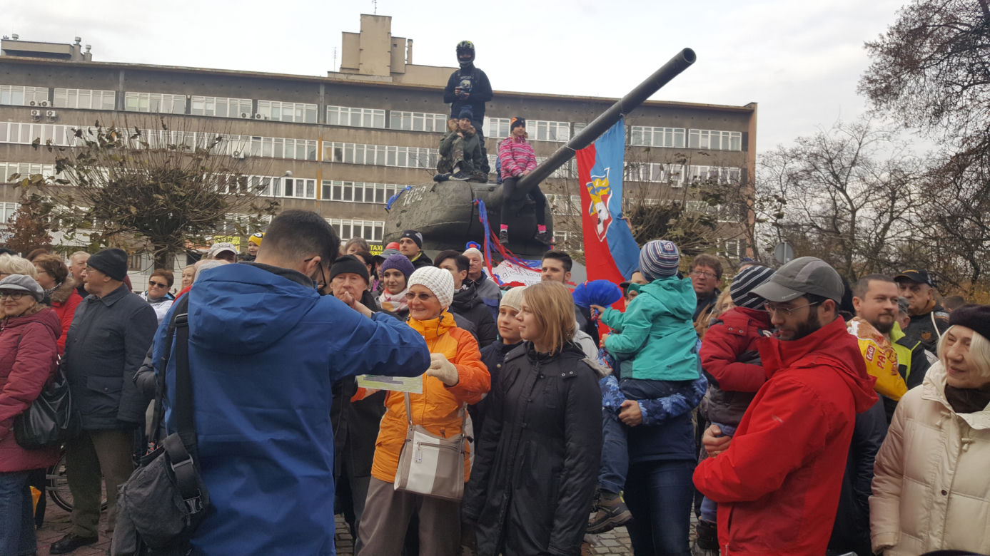 Gliwice: Protest w obronie czołgu T 34