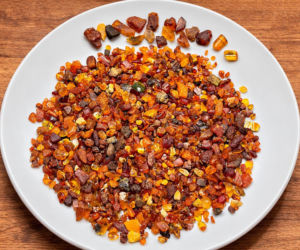 Zebrała cały talerzy morskiego złota