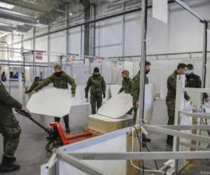 SZPITAL TYMCZASOWY w Targach Lublin. Zdjęcia z 26.11.2020 r.