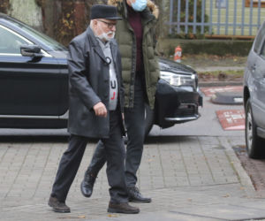 Lech Wałęsa na niedzielnej mszy