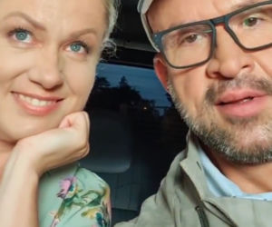 M jak miłość odcinek 1618 na planie. Marzenka (Olga Szomańska), Andrzejek (Tomasz Oświeciński)