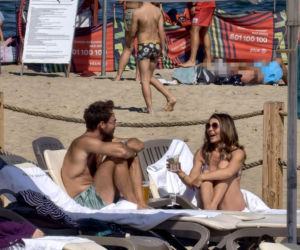Edyta Herbuś na plaży