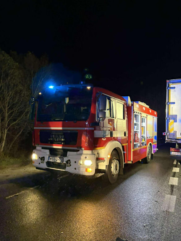 Wypadek na trasie Siedlce - Łuków, kierowca ranny