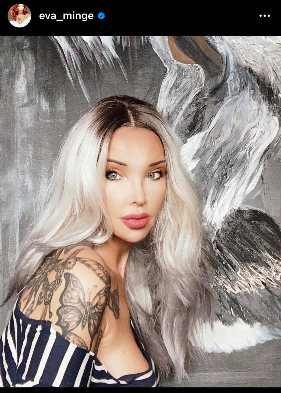 Eva Minge wbiła sobie 46 igieł w twarz