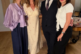 Barwy szczęścia nowy sezon na planie. Malwina (Joanna Gleń), Natalia (Maria Dejmek), Klemens (Sebastian Perdek), Asia Sokalska (Anna Gzyra-Augustynowicz)