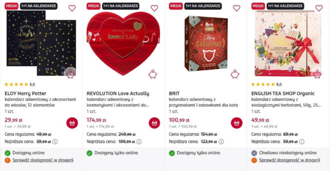 Rossmann rozdaje kalendarze adwentowe za darmo! Trzeba się spieszyć, oferta jest ograniczona czasowo
