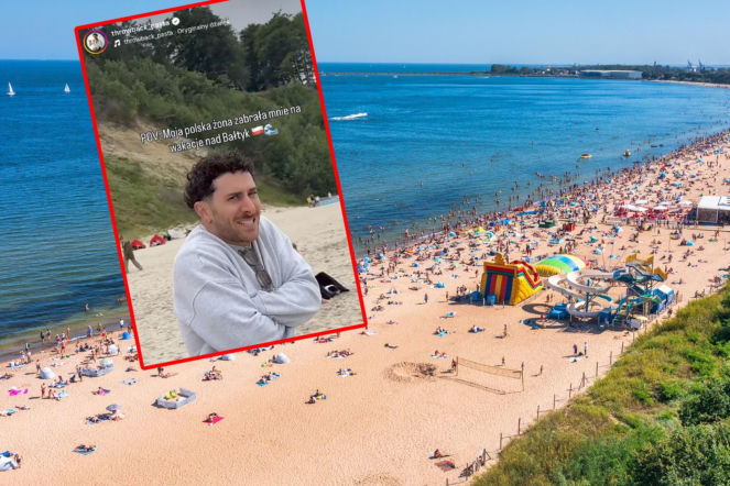 Włoch odwiedził polskie morze. Tego po Bałtyku zupełnie się nie spodziewał!