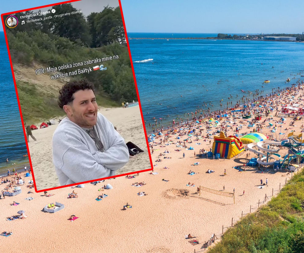 Włoski influencer ocenił polskie morze. Tego po Bałtyku zupełnie się nie spodziewał