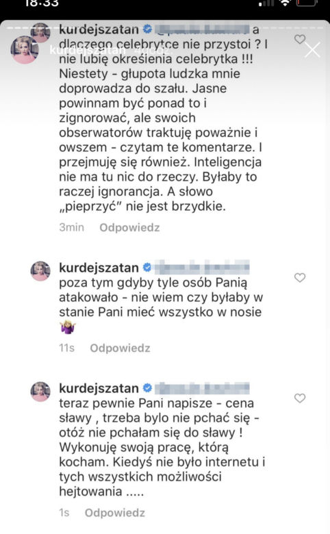 Basia Kurdej-Szatan  jak będzie trzeba odda aktorom wszystko co ma 