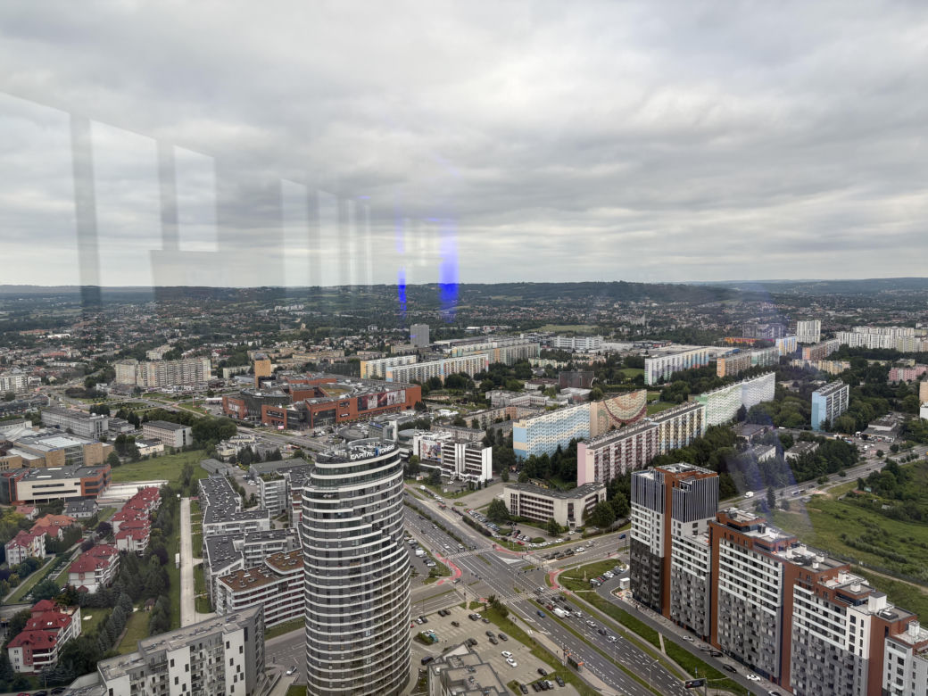 Byliśmy 40, piętrze najwyższego budynku mieszkalnego w Polsce. Widok jest niesamowity