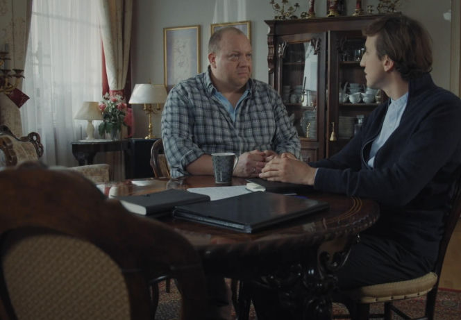 M jak miłość odc. 1894. Tadeusz (Bartłomiej Nowosielski), ksiądz Grzegorz (Paweł Janyst)