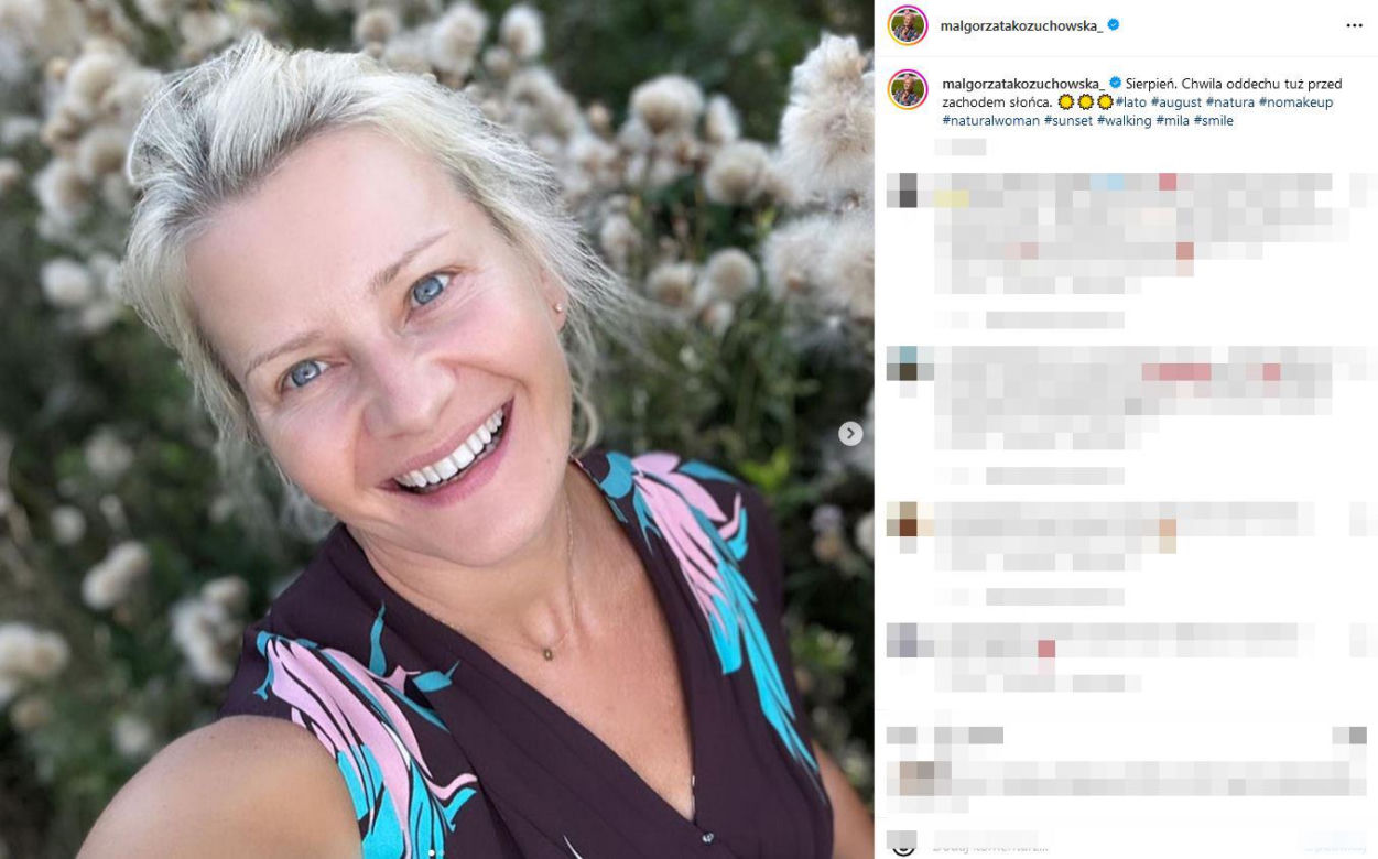 Małgorzata Kożuchowska bez makijażu