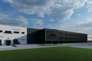 W Jawczycach pod Warszawą powstaje magazyn i biura AJS PARTS z atrium, tarasem na dachu i zieloną infrastrukturą