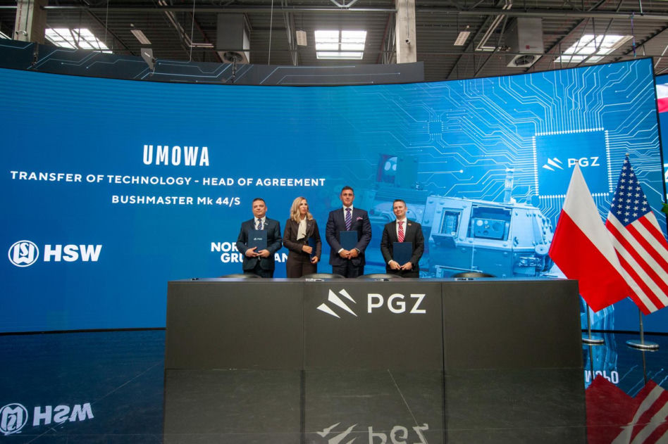 Armaty Bushmaster z polskiej fabryki. Huta Stalowa Wola i Northrop Grumman podpisały strategiczne porozumienie