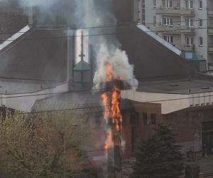 Pożar krzyża Mokotów