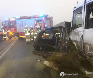 Wypadek w Zagórzu na DK94 w Małopolsce
