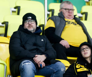 Kibice GKS Katowice dopingowali piłkarzy w meczu z Pogonią