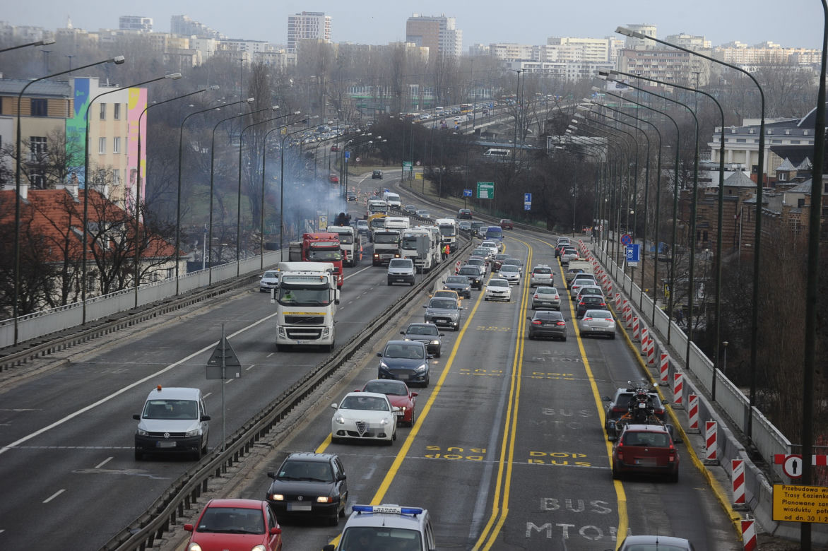 Trasa Łazienkowska zamknięta. Rozpoczął się wielki remont