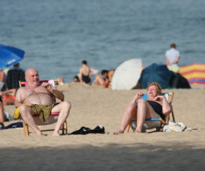 Marian Lichtman na plaży